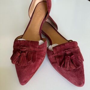 J.‎ Crew Burgundy Suede Tassel Flats